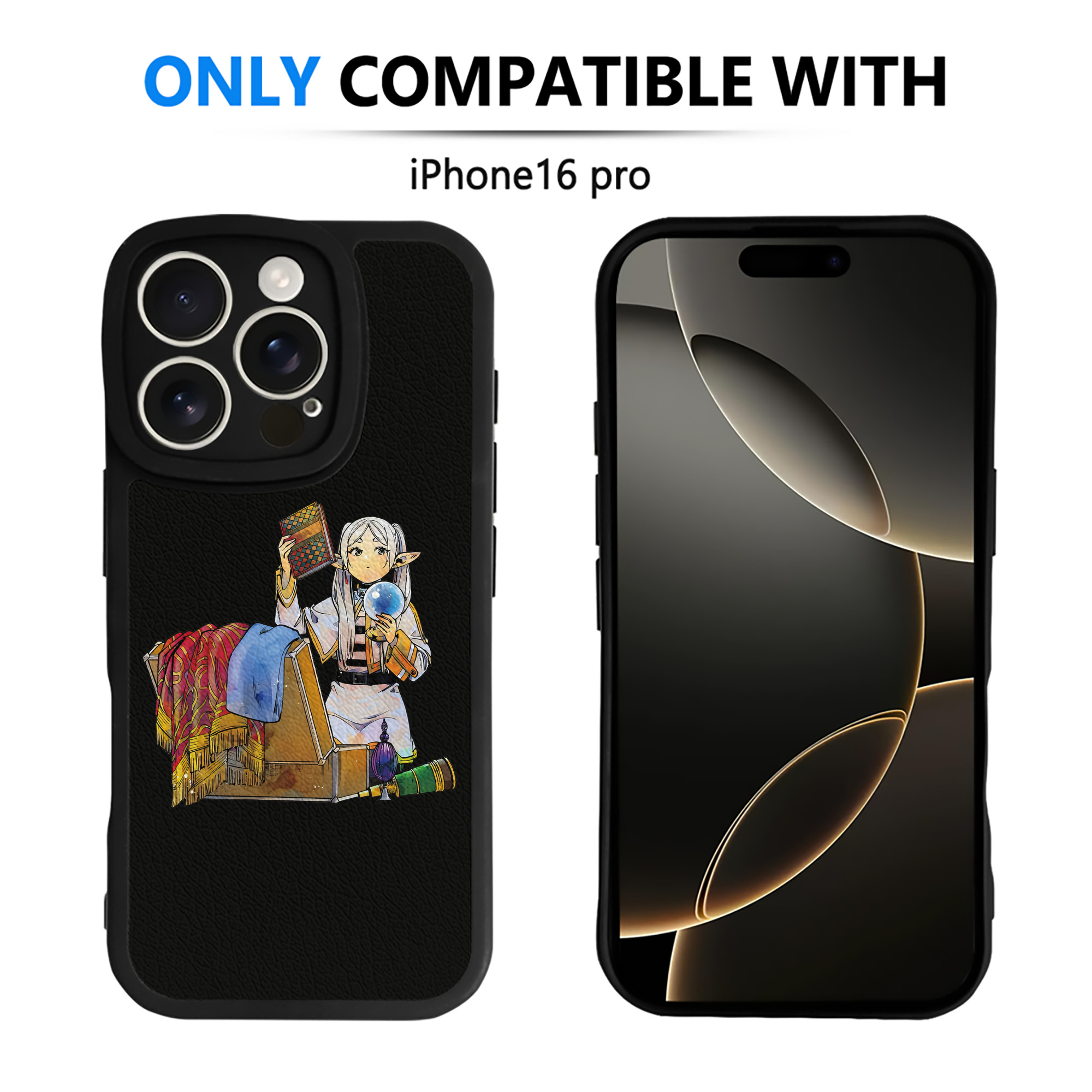 （画像用） 葬送のフリーレン Frieren 【iPhone 16シリーズ対応】シリコンスマホケース（レザー調） 材質：シリコン